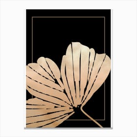 Gold Leaf on Black 8 Canvas Print