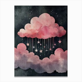 Clouds And Stars Canvas Print