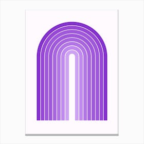Purple tone boho mid century modern arch Canvas Print