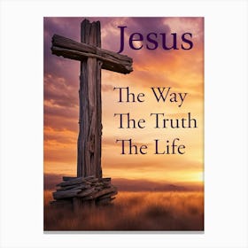 Jesus The Way The Truth The Life Canvas Print