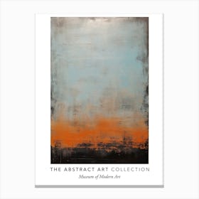 Orange And Teal Abstract Painting 1 Exhibition Poster Canvas Print