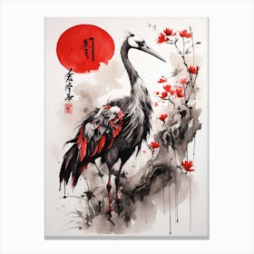 Crane Painting 1 Canvas Print