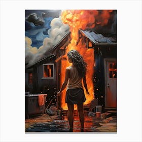 Fire And Smoke Canvas Print