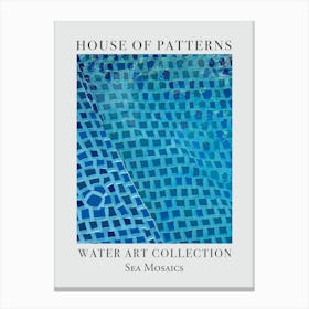 House Of Patterns Sea Mosaics Water 5 Canvas Print