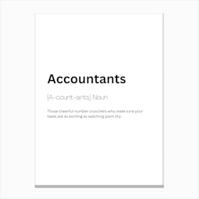 Accountants Definition Meaning Leinwandbild