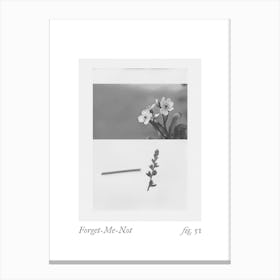 Forget Me Not Botanical Collage 1 Canvas Print