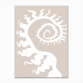 Spiral Shell Scandinavian Abstract Canvas Print