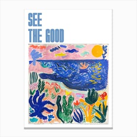 See The Good Poster Coastal Vista Matisse Style 6 Canvas Print