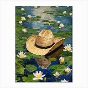 Water Lily Hat Canvas Print