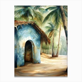 Hut On The Beach Canvas Print