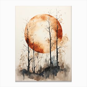 Watercolour Of Sherwood Forest   England 5 Canvas Print
