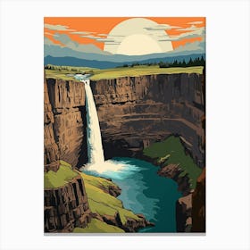 Palouse Falls State Park Retro Park 16 Canvas Print