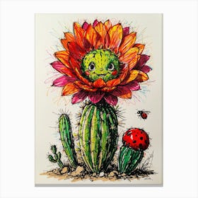 Cactus Flower Canvas Print