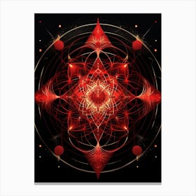 Celestial Abstract Geometric Illustration 8 Canvas Print