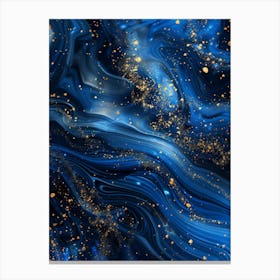 Abstract Blue And Gold Background Canvas Print