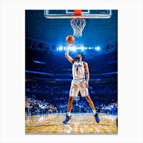 Court Arena Sport Basketball Professional Game Net Ball Point Action Background Man Prof (1) 2 Canvas Print