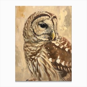 Barred Owl Painting 1 Canvas Print