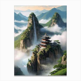 Chinese Mountain Landscape Painting (31) Canvas Print