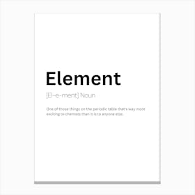 Element Definition Meaning Canvas Print