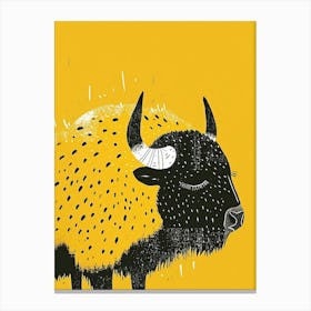 Yellow Buffalo 3 Canvas Print