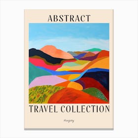 Abstract Travel Collection Poster Hungary 3 Canvas Print