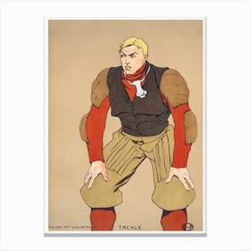 American Football Player (1907), Edward Penfield Canvas Print