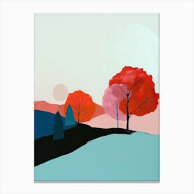 Autumn Trees, Minimalism Canvas Print