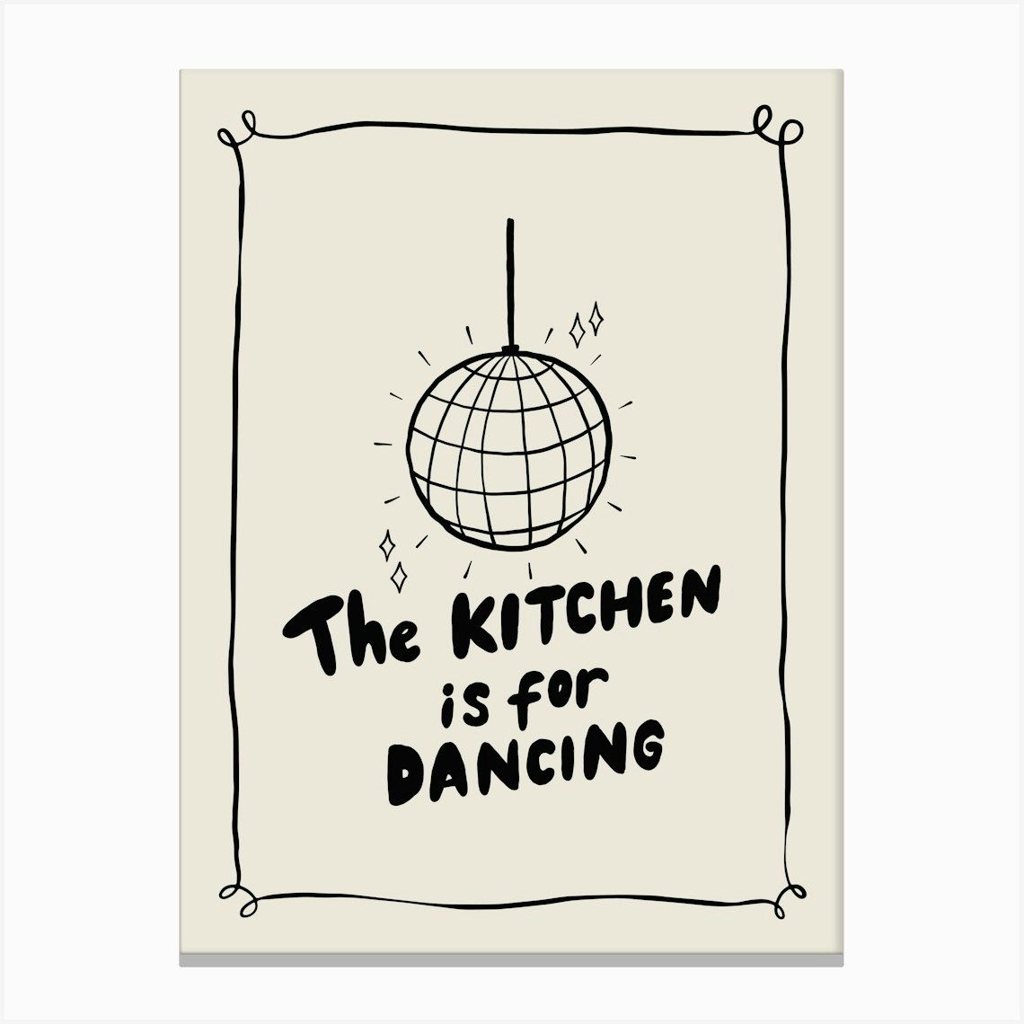 Kitchen Is For Dancing Poster Canvas Print by House of Saturn