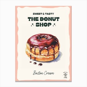 Boston Cream Donut The Donut Shop 3 Canvas Print