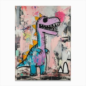 Abstract Dinosaur Graffiti Style Painting 1 Canvas Print
