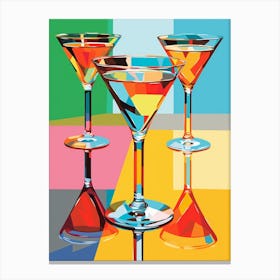 Retro Martini Pop Art Inspired 1 Canvas Print
