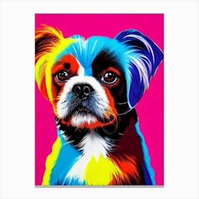 Pekingese Andy Warhol Style dog Canvas Print