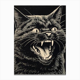 Screaming Cat 4 Canvas Print