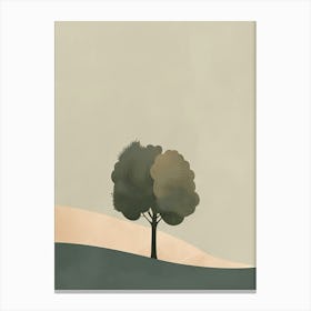 Paulownia Tree Minimal Japandi Illustration 4 Canvas Print