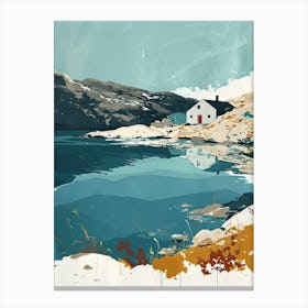 House By The Lake, Sweden Canvas Print