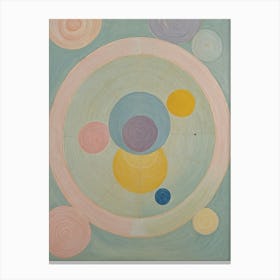 Circle Thoughts In Pastel Canvas Print