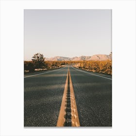 Desert Highway Sunset Canvas Print