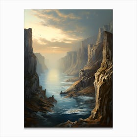 Cliffs And Water Canvas Print