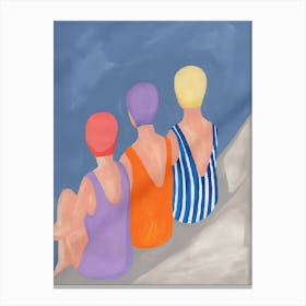 Three Women At The Beach Canvas Print