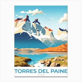 Chile Torres Del Paine Travel 1 Canvas Print