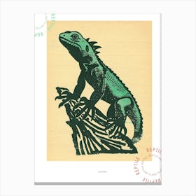 Iguana Bold Block 2 Poster Canvas Print