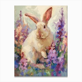 Florida White Rabbit Painting 3 Canvas Print