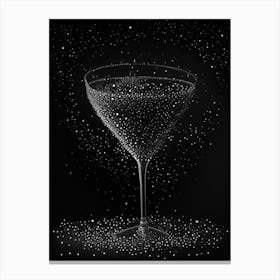 Black Magic Pointillism 2 Cocktail Poster Canvas Print