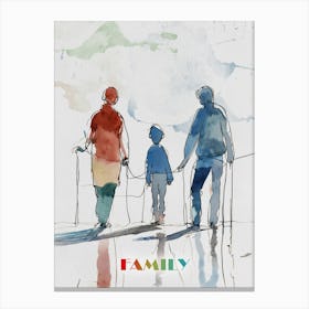 Family Walk Canvas Print