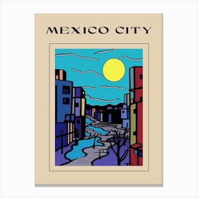 Minimal Design Style Of Mexico City, Mexico 2 Poster Canvas Print