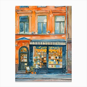 Helsinki Book Nook Bookshop 3 Canvas Print