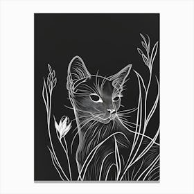 Ocicat Cat Minimalist Illustration 3 Canvas Print