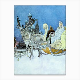"The Russian Princess" by Kay Nielsen - East of the Sun and West of the Moon 1914 - Vintage Victorian Winter Fairytale Art Signed Remastered High Resolution Canvas Print