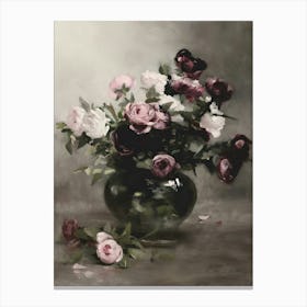 Roses In A Vase 3 Canvas Print