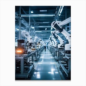 Robots In A Factory 4 Canvas Print